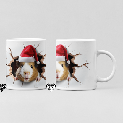 Christmas Guinea Pig 3D Mug