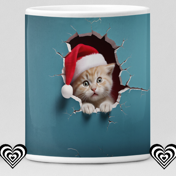 Christmas Cute Kitty 3D Mug