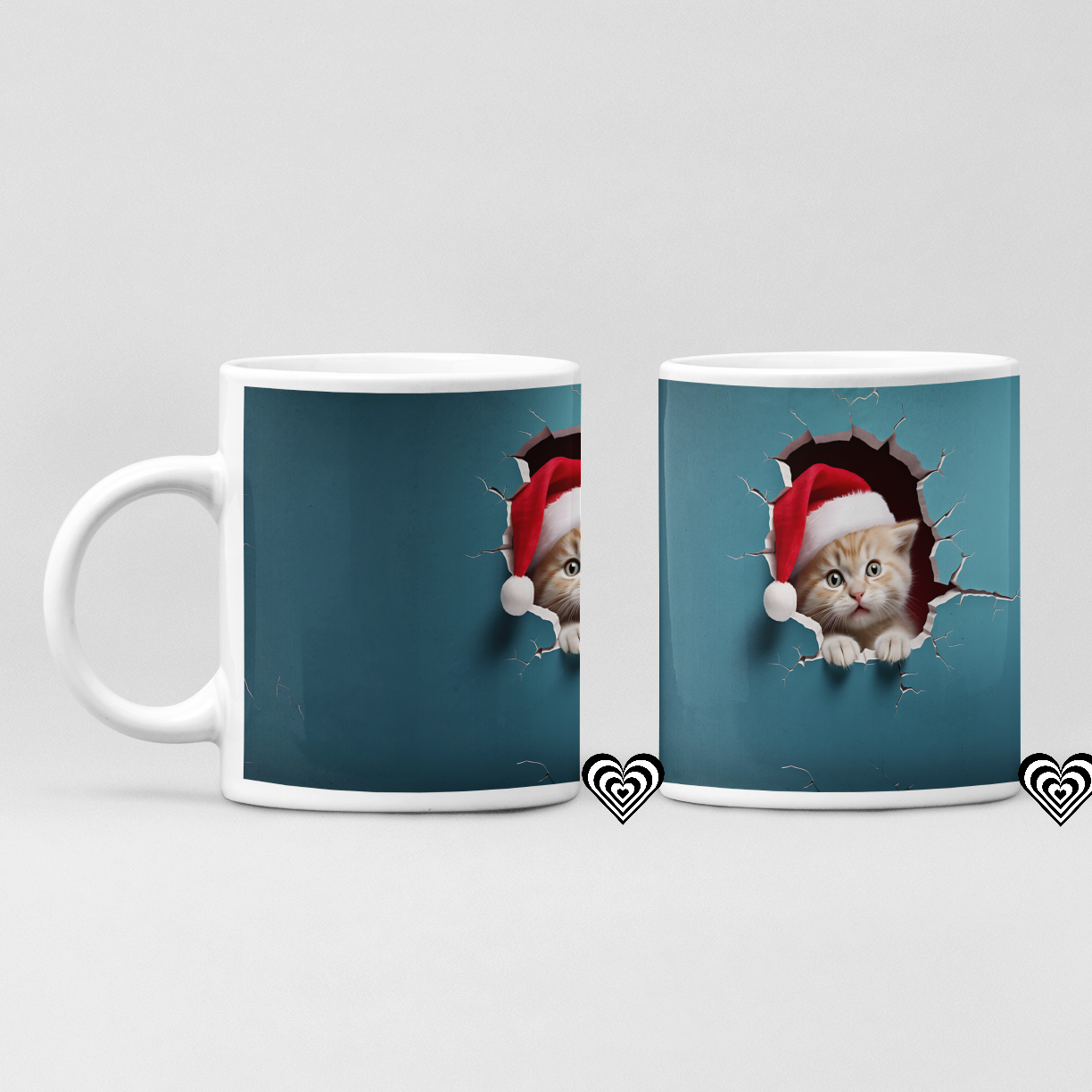 Christmas Cute Kitty 3D Mug