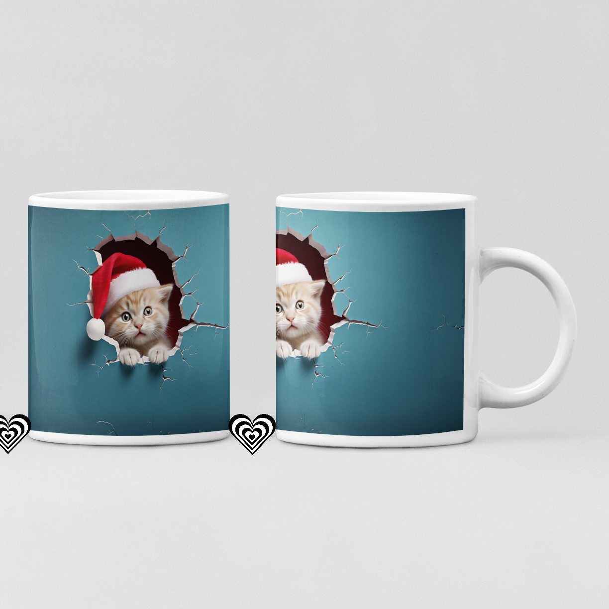 Christmas Cute Kitty 3D Mug