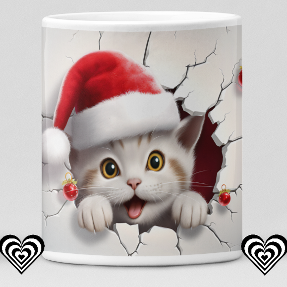 Christmas Kitty 3D Mug