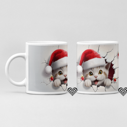 Christmas Kitty 3D Mug