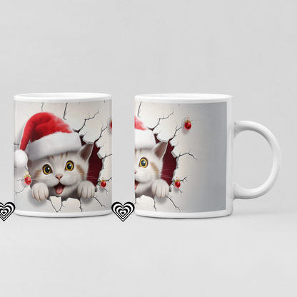 Christmas Kitty 3D Mug