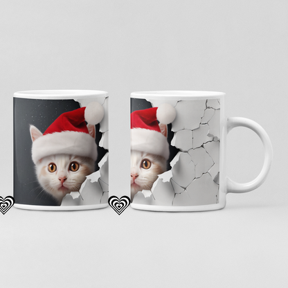 Christmas Cat 3D Mug