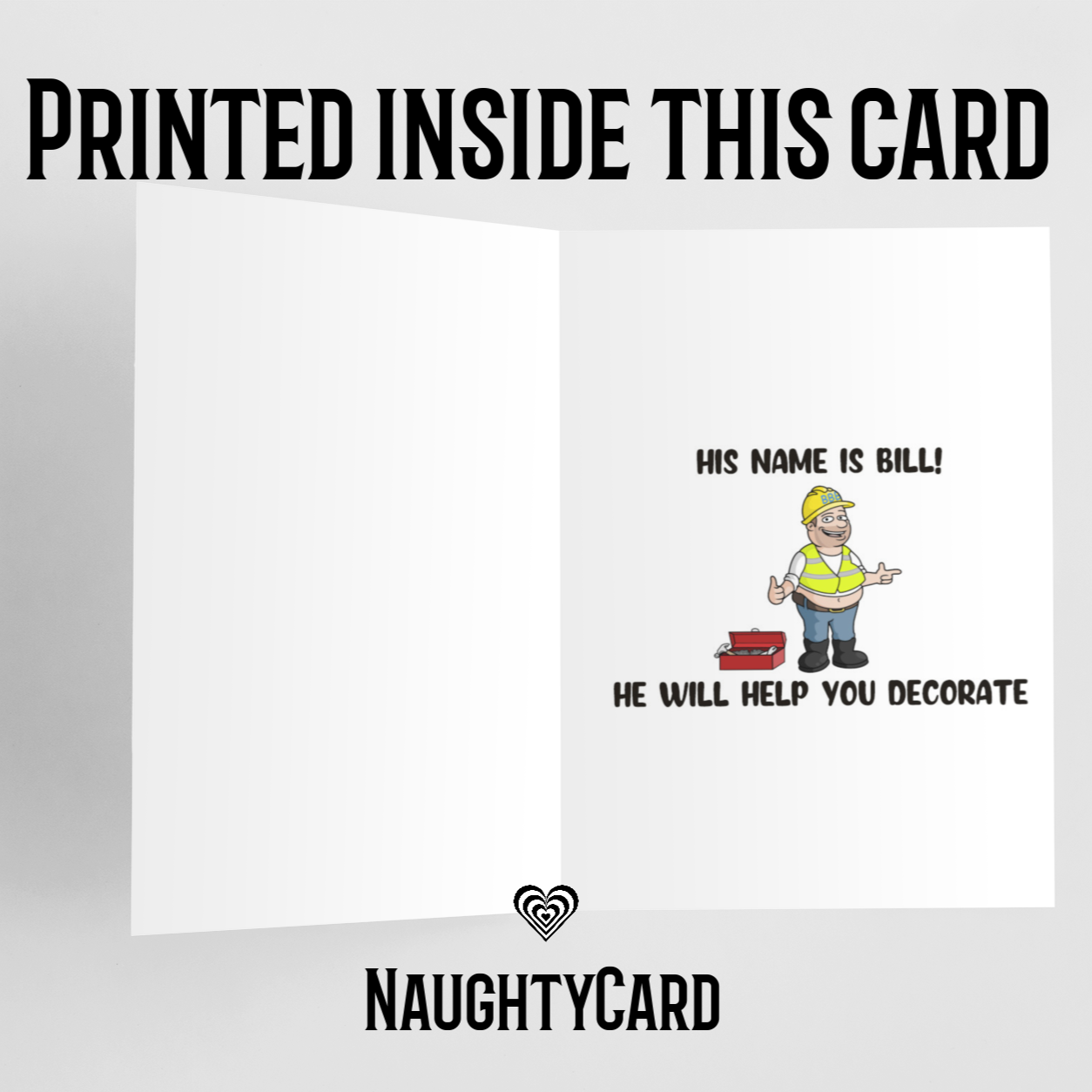 Male Stripper builder, Funny Birthday Card