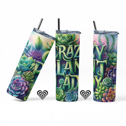 Crazy Plant Lady Thermal Skinny Tumbler