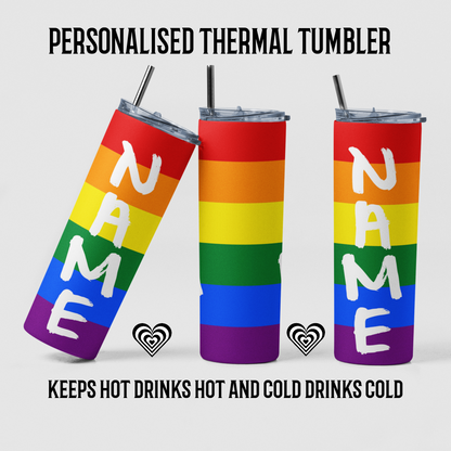 LGBTQ Thermal Skinny Tumbler