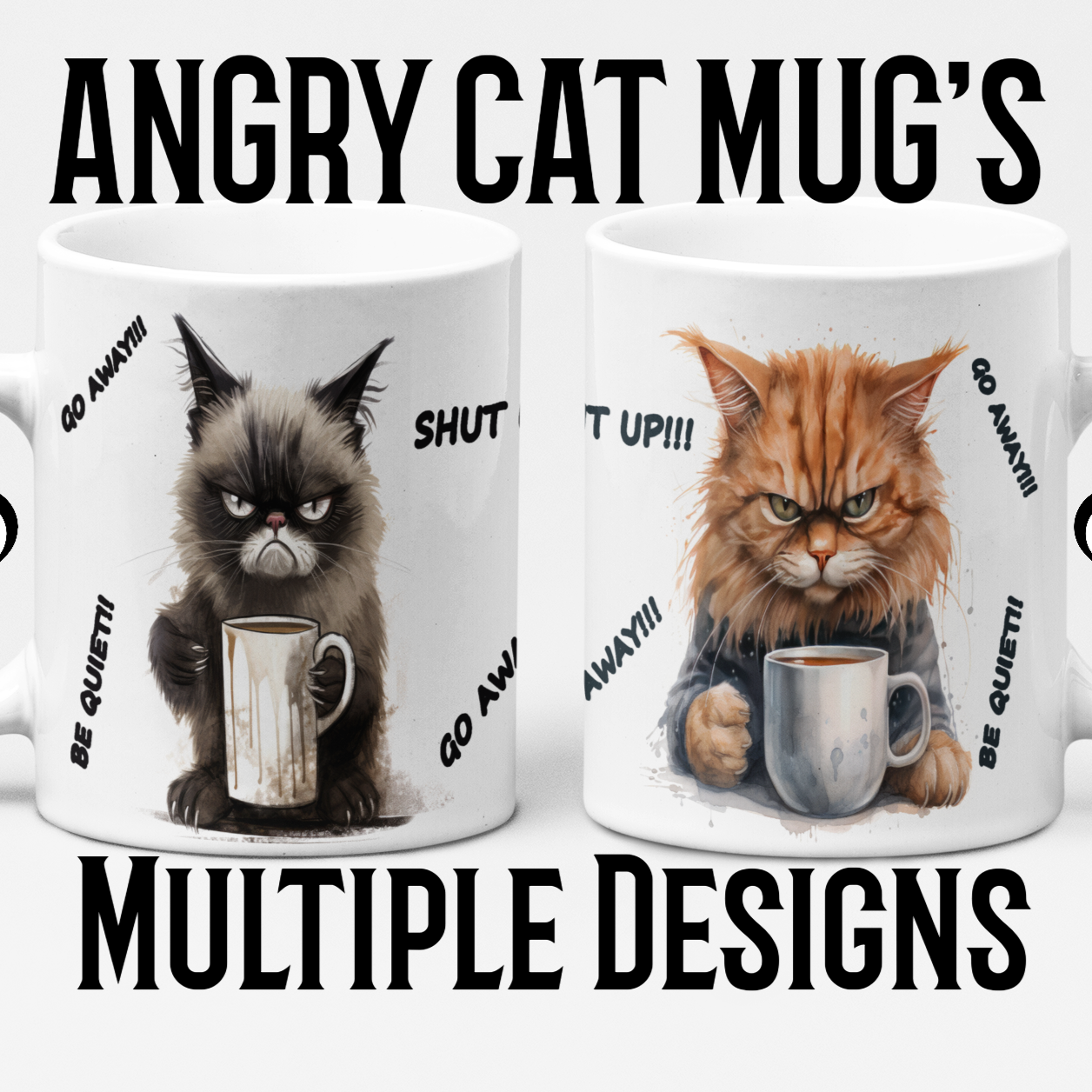 Angry Cat Mug Gift From NsughtyCard