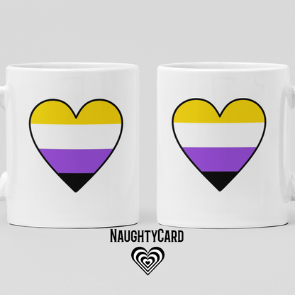 Non Binary Pride Mug front and back