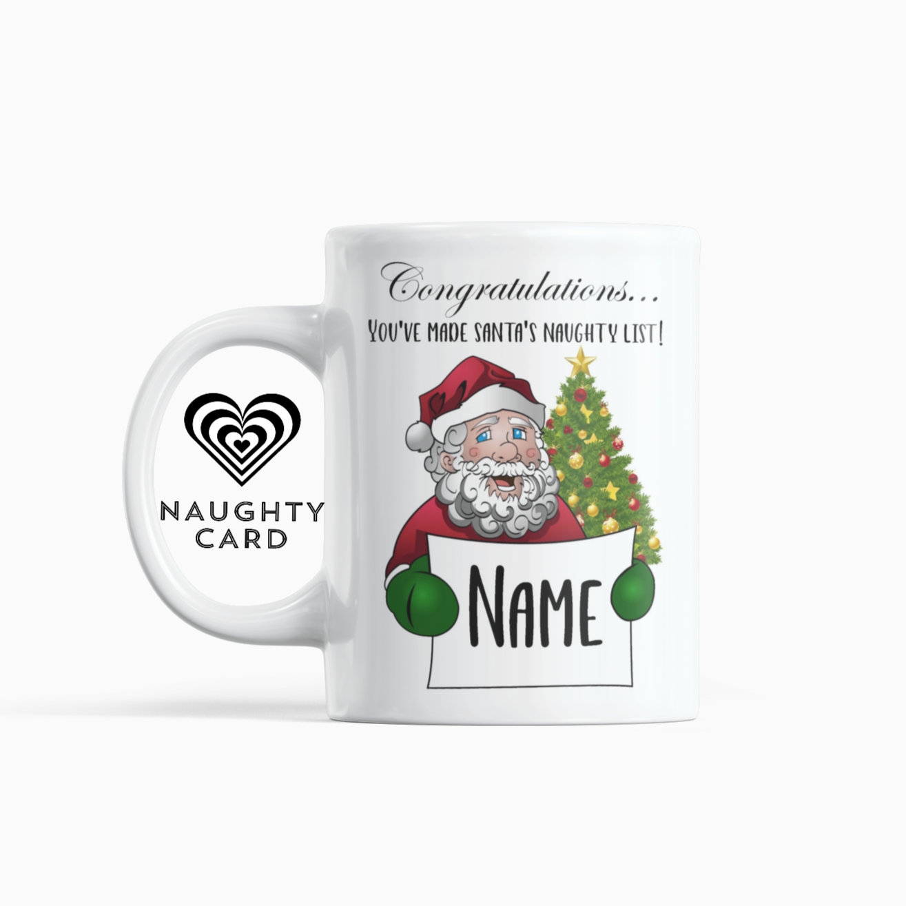 Naughty List Personalised Christmas Mug From NaughtyCard. Christmas Gift. Secret Santa Gift. Gift on sale. 