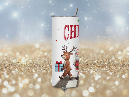 Merry Christmas Thermal Skinny Tumbler