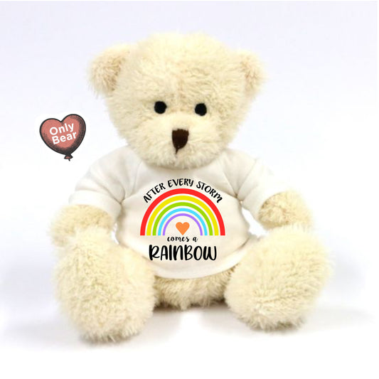 Rainbow Baby Bear - Gift - Keepsake - After the storm comes a rainbow - Only Bear