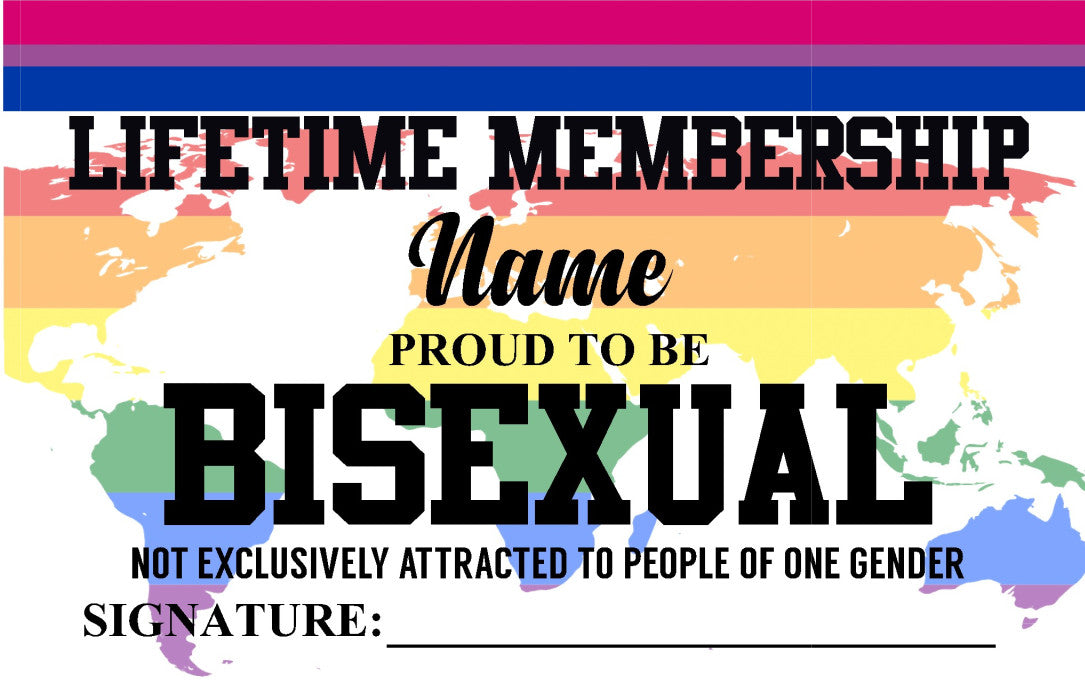 Bisexual Card, LGBTQ Membership Card